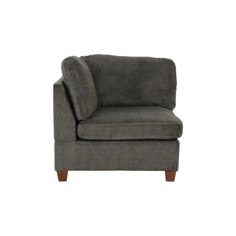 1pc Corner wedge Grey Chenille Fabric Modular Corner wedge Sofa Living Room Furniture