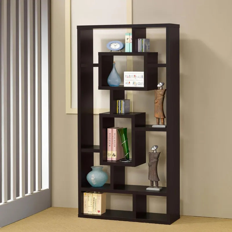 10-Shelf Open Back Bookcase
