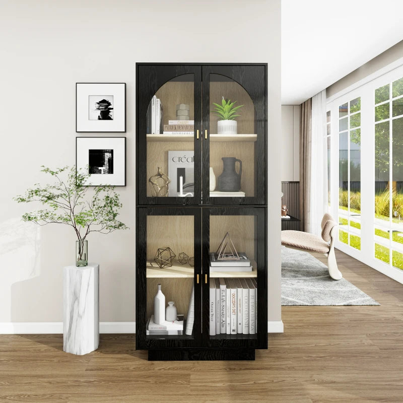 Storage Cabinet with Acrylic Door for Living Room, Dining Room, Study
