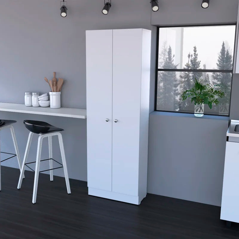 Rectangle 2-Door Storage Tall Cabinet White